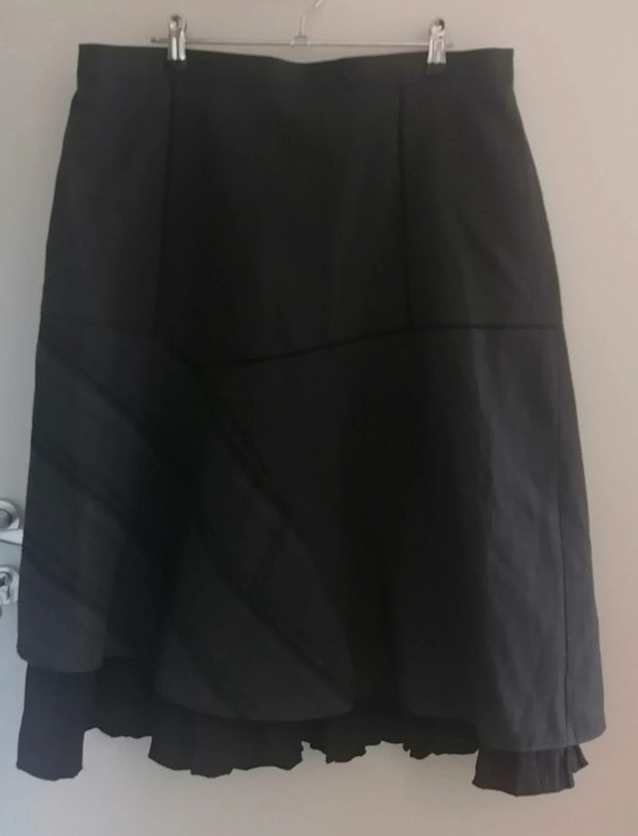 Jupe longue gris foncé broserie Taille 5XL Vintage - photo numéro 9