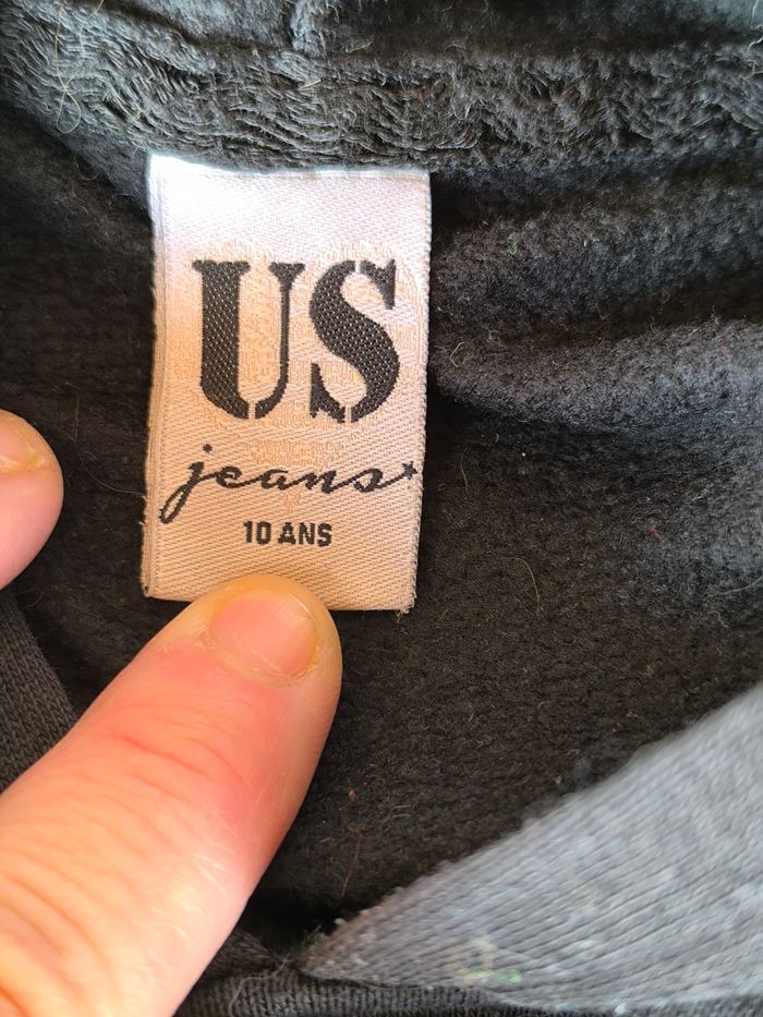 Sweet à capuche 10 ans US jeans - photo numéro 3