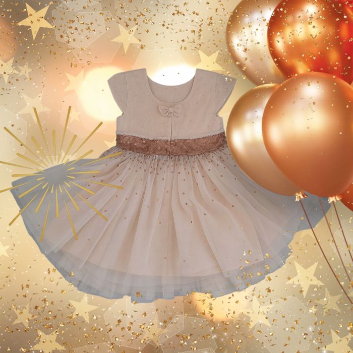 Robe de cérémonie Fille Tape à l’Oeil 5 ans – rose poudré à paillettes - photo numéro 2