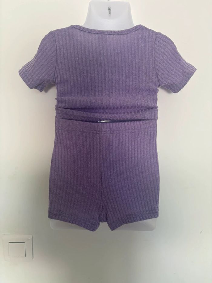 Ensemble t-shirt + short SHEIN violet - Taille 90 cm - photo numéro 2