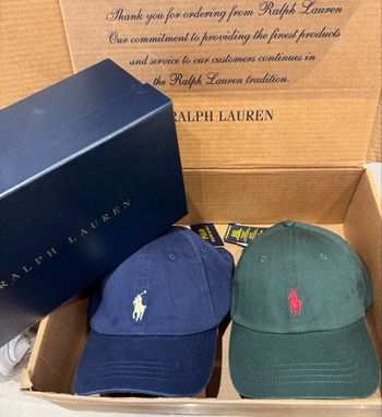 Lot de 2 casquettes Ralph Lauren vert + marine jamais porter 