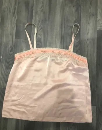 Débardeur boléro à dentelle abricot taille 42