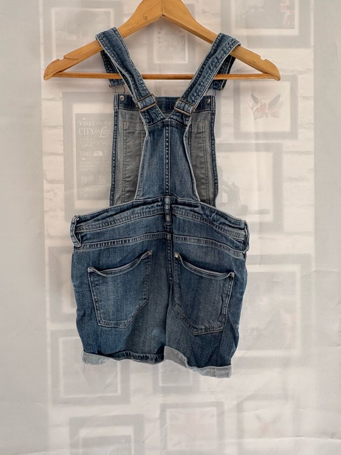 Salopette short bleu - &denim - 12/13 ans - photo numéro 2