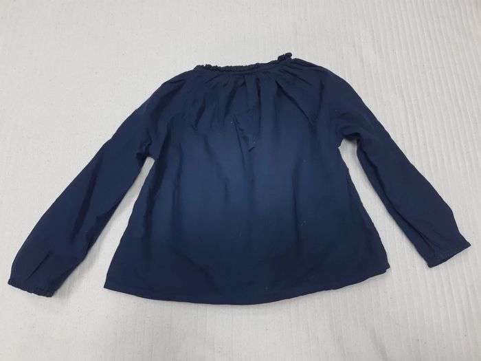 Blouse manches longues bleu marine - photo numéro 4