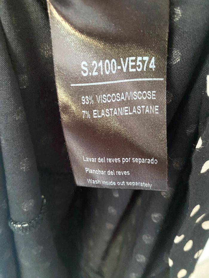 Robe midi à pois noirs et beige Isabelle de Pedro Taille 38/40 - photo numéro 4