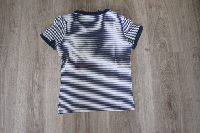 TEE SHIRT MC MARINE RAYÉ BLANC "H&M" - TAILLE XS - n°01 - photo numéro 3