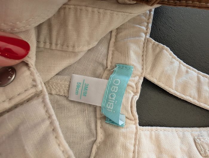 Salopette beige Okaïdi - Taille : 3 mois - photo numéro 5