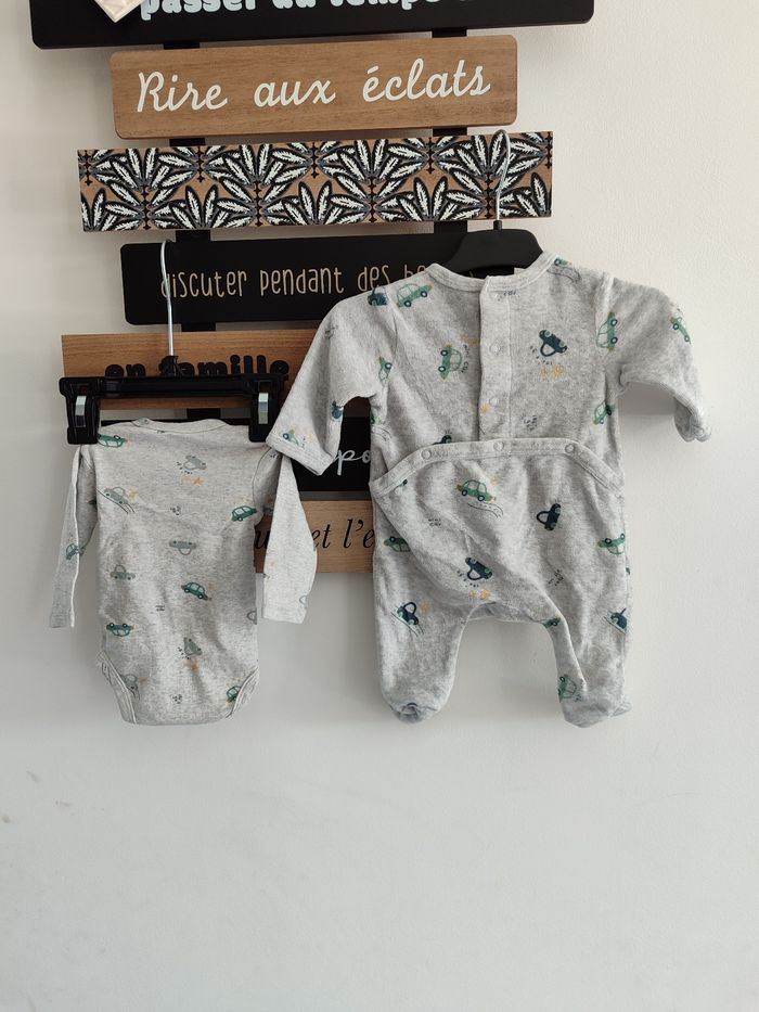 Ensemble pyjama bébé garçon taille 1 mois - photo numéro 4