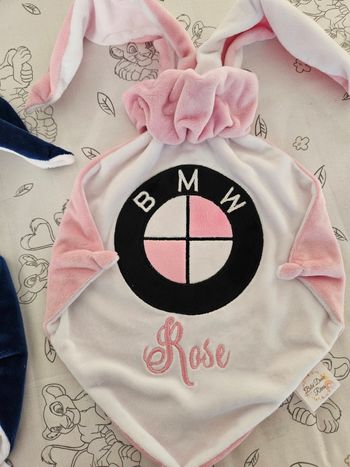 Doudou personnalisé Rose BMW