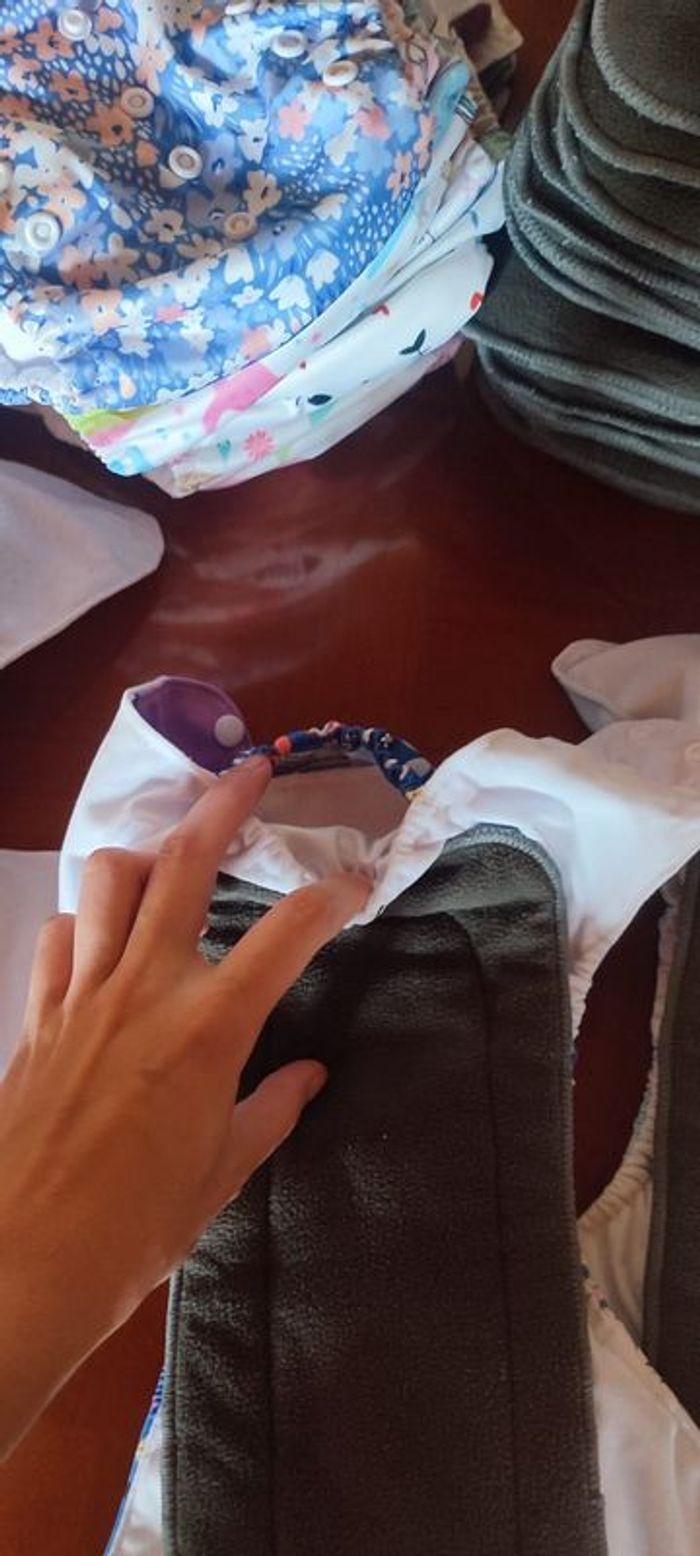 24 couches lavables pour bébé de 0 à 3 ans + 30 inserts doublure charbon + 24 inserts en microfibre - photo numéro 3