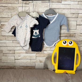 Lot de bodies manches longues - T1mois - marques diverses