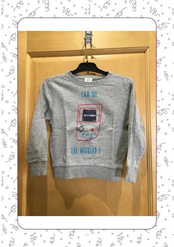 Pyjama tape à l’œil gris et turquoise