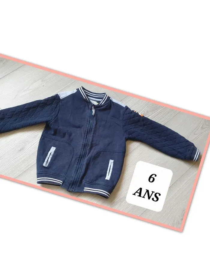 Gilet 6ans garçon bleu marine