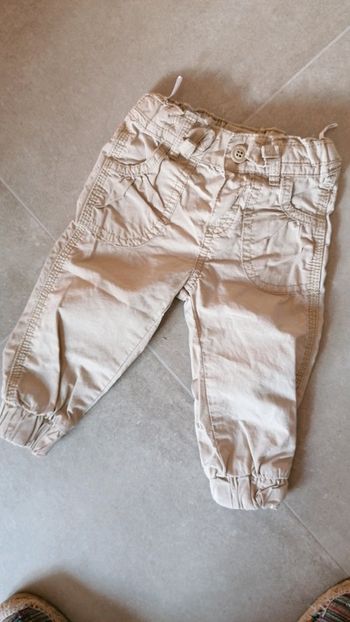 Pantalon toile beige