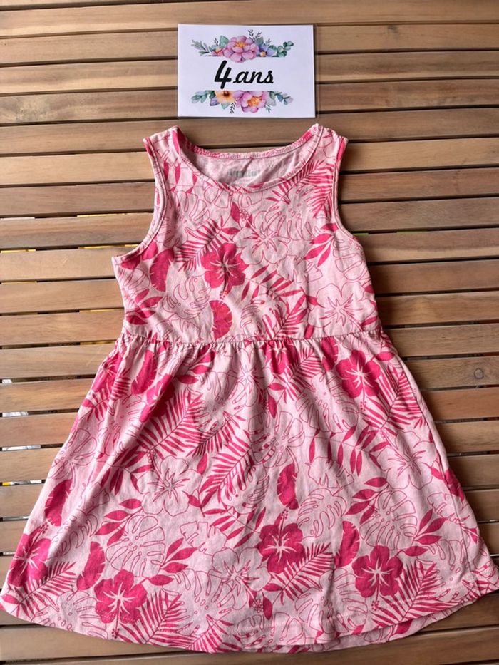 Robe en coton fleurie lupilu 4 ans
