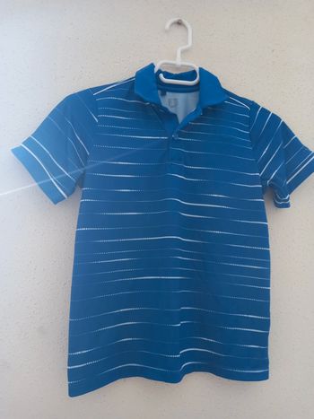 Polo garçon rayures bleu et blanc Taille : 8 ans