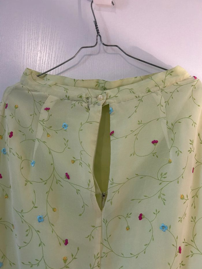 Jupe longue fluide à fleurs fendue - photo numéro 5