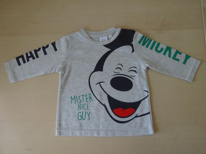 Ensemble Mickey t-shirt ML + pantalon 3 mois - photo numéro 2