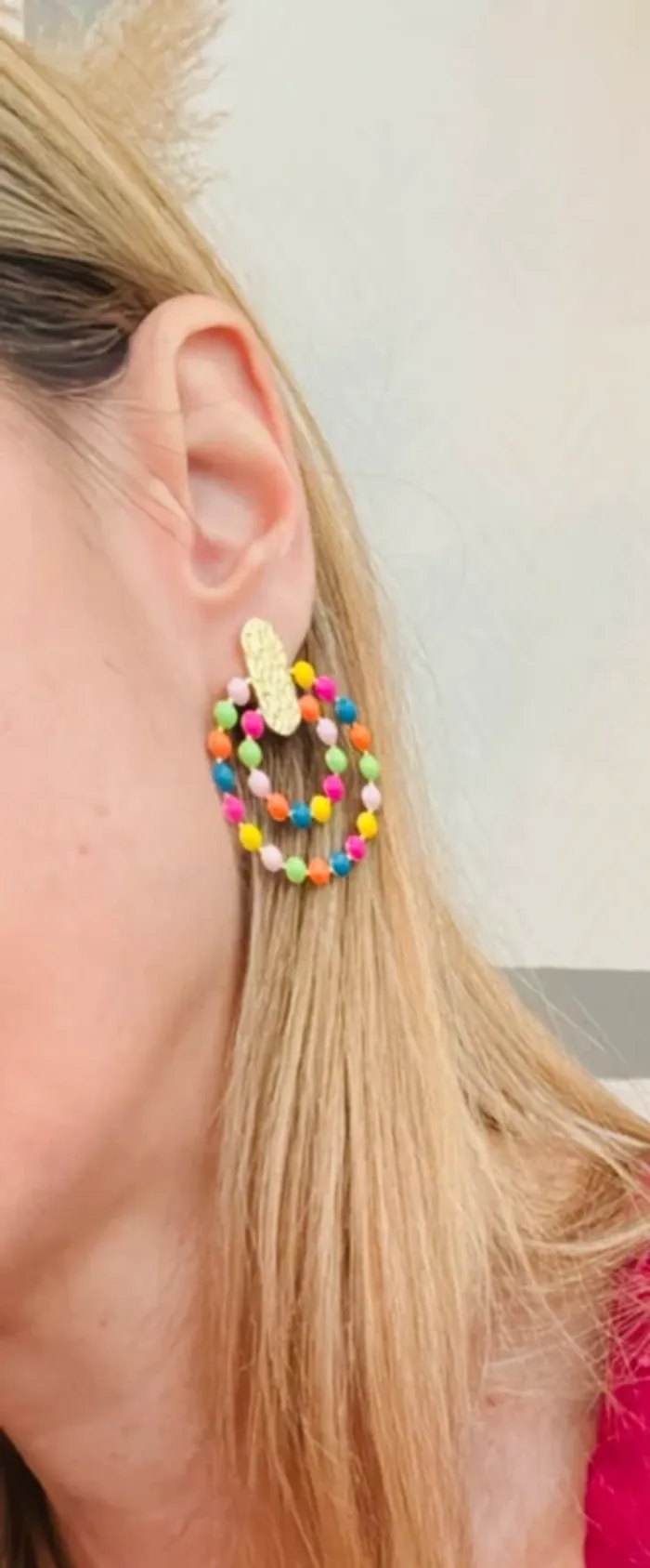 Boucles d'oreilles multicolores Mile Mila - photo numéro 7