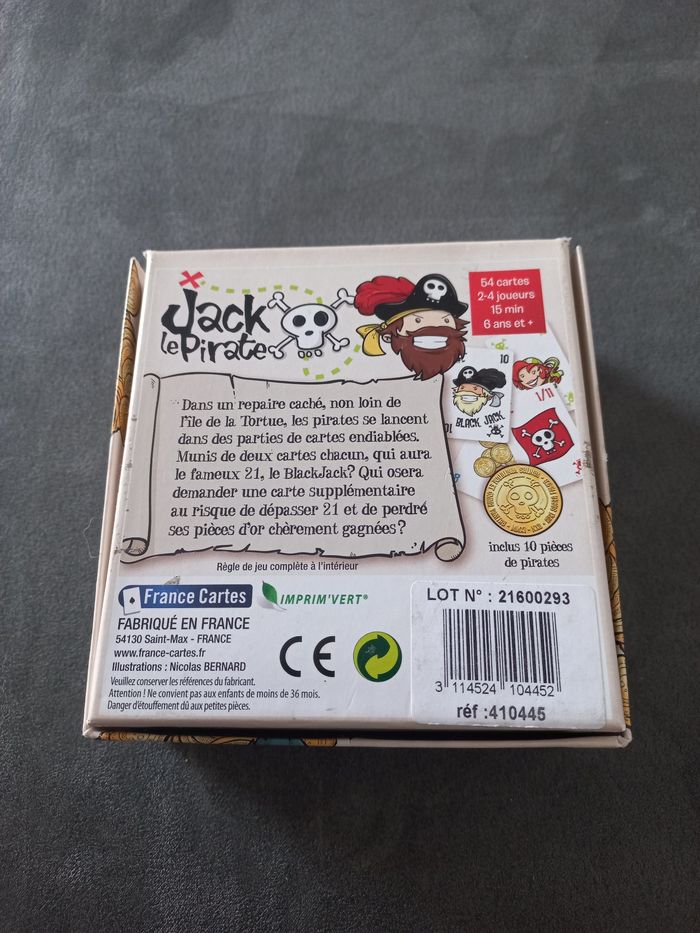 Jeu jack le pirate France cartes - photo numéro 3