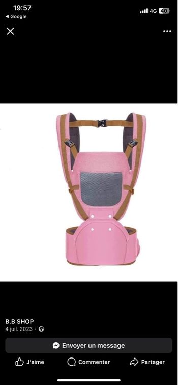 Porte bébé ergonomique 