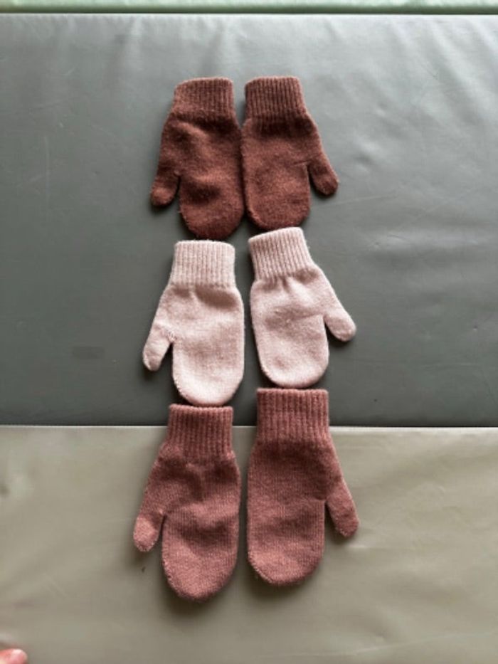 3 paires de moufles