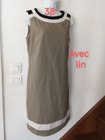 Robe été droite avec lin femme.38