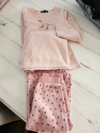 Pyjamas  fille  rose pâle 