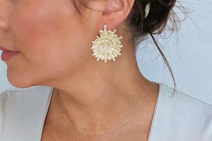 Boucles d'oreilles vintage coquillage escargot originales dorées printemps été