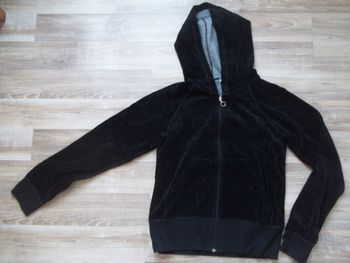 Gilet sweat velours noir 14 ans/156 cm