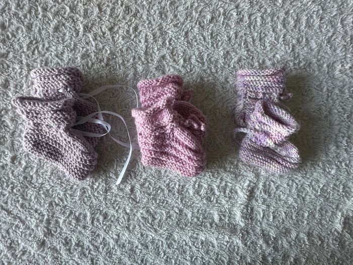 Lot de chaussons en tricot et bandeau - photo numéro 4