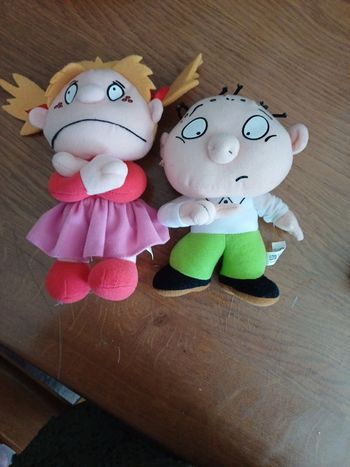 Lot de 2 peluches animal magic