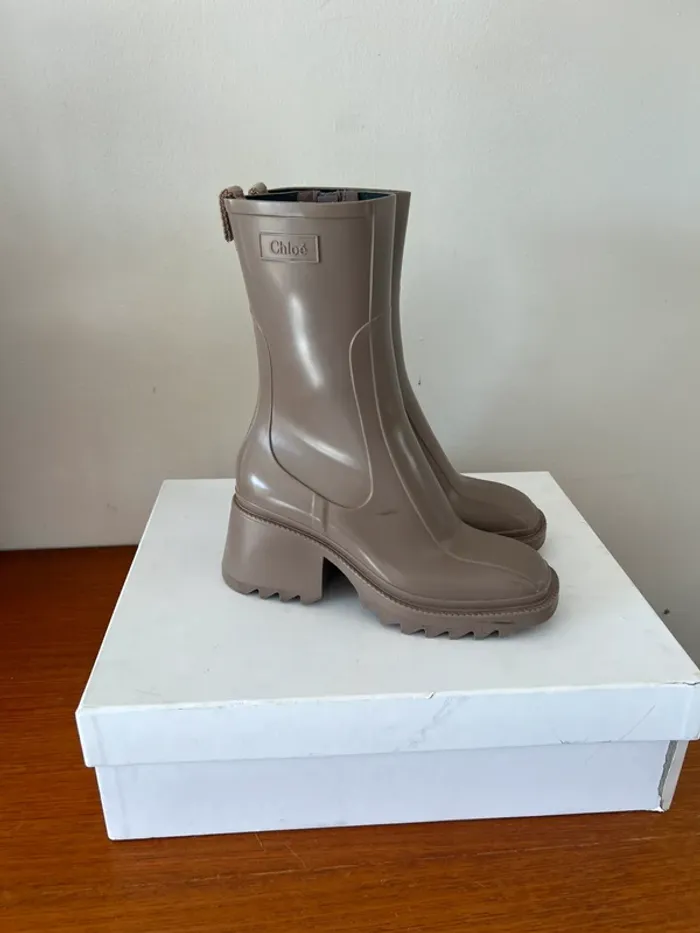 Boots Chloé - Betty beige T.38 - photo numéro 2