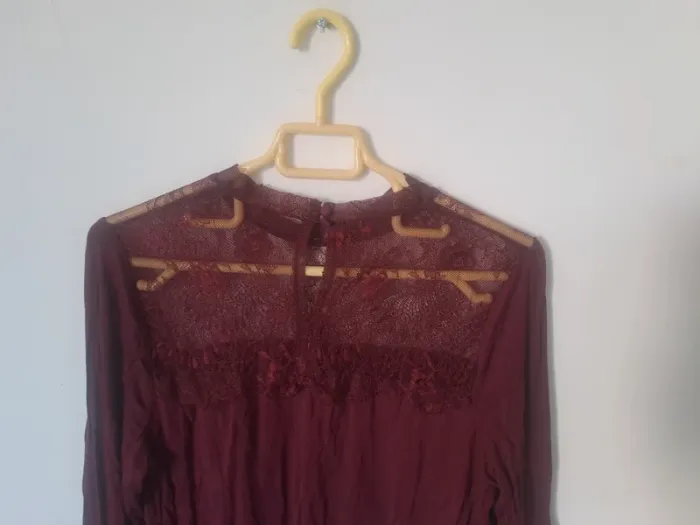 Blouse Bordeaux à dentelle Pimkie Taille L - photo numéro 10