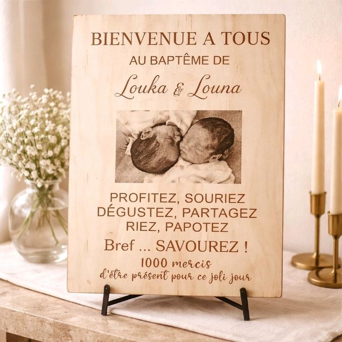 Panneau bienvenue baptême