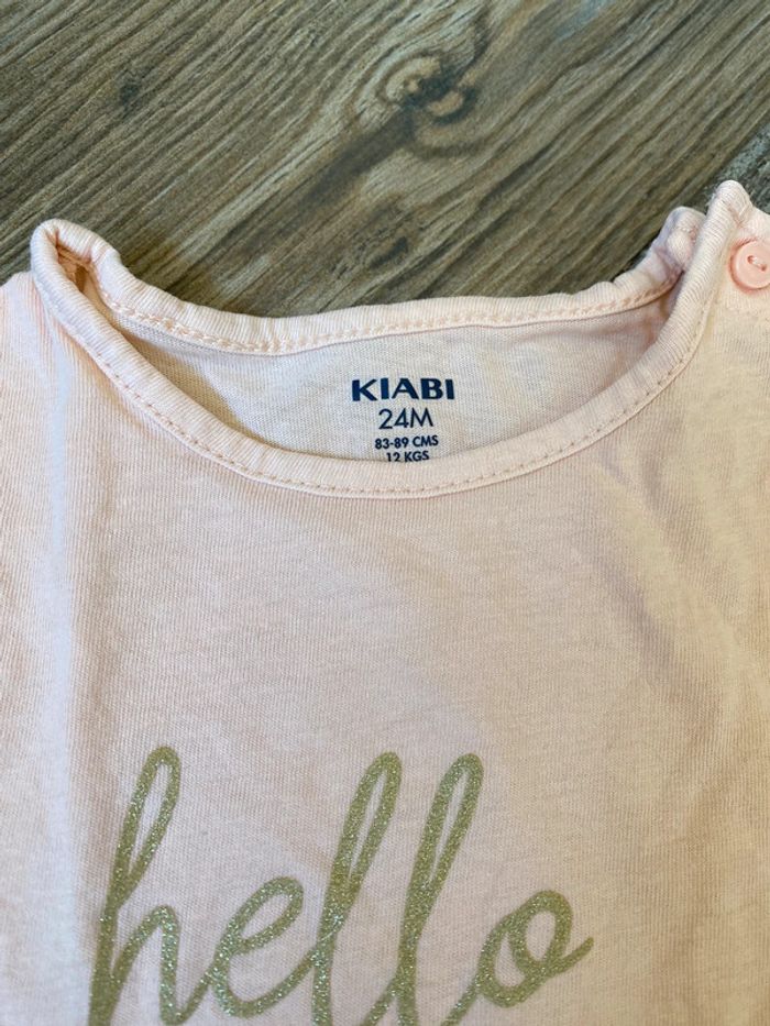 T-Shirt Rose Hello Summer Fille 24 mois - photo numéro 3
