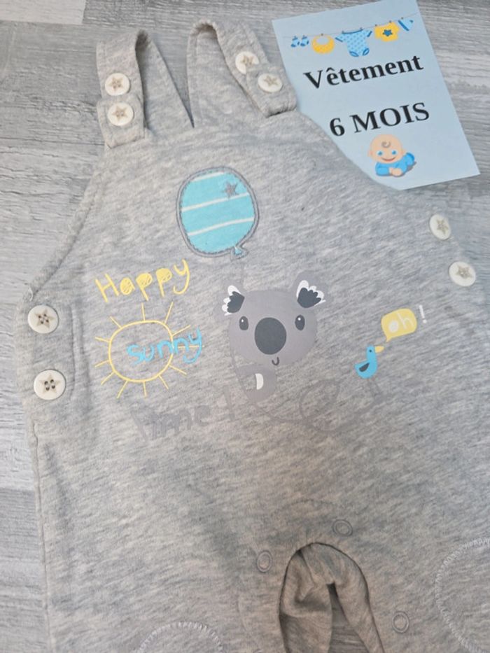 Salopette pantalon garçon 6 mois - photo numéro 2