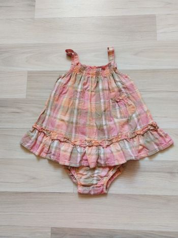 Robe à bretelles + bloomer 6 mois