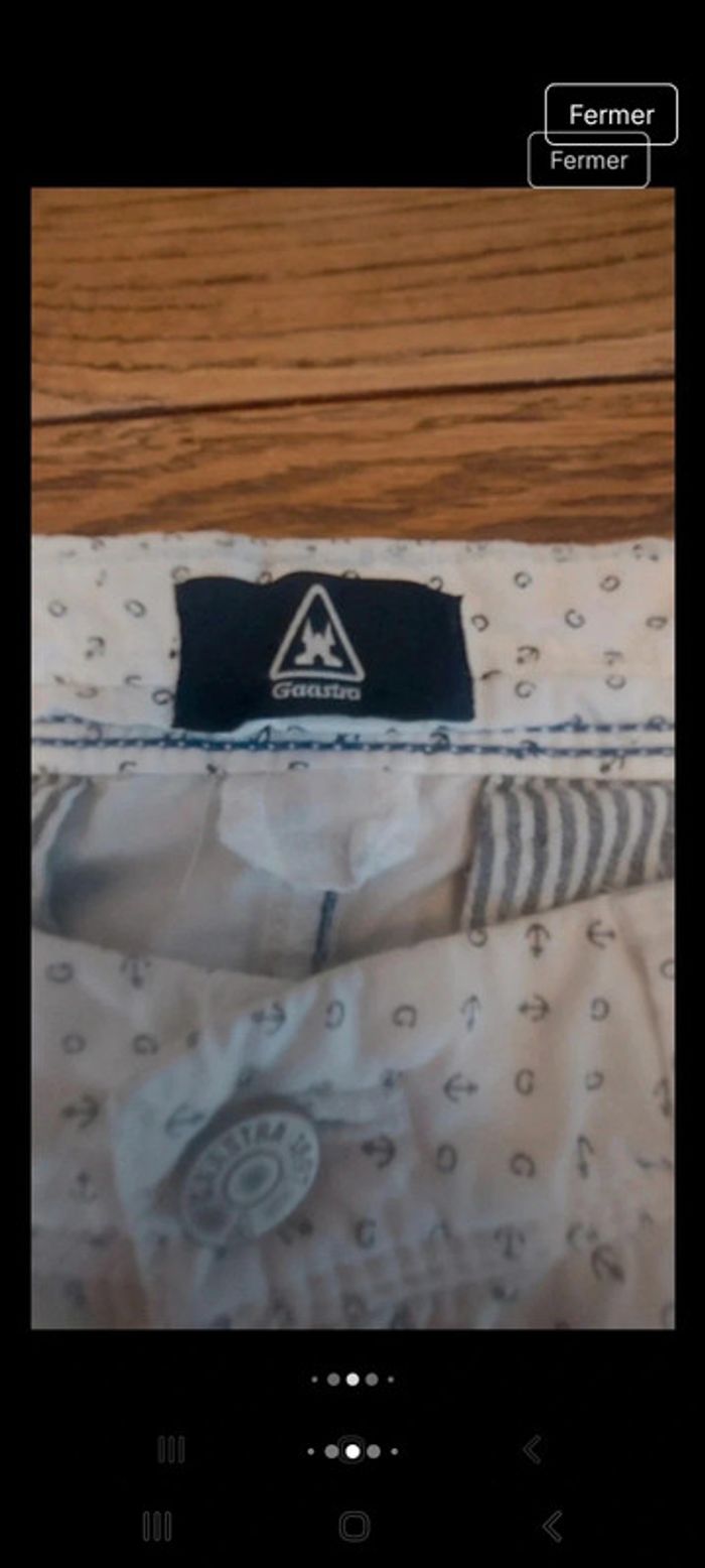 Short homme Gaastra taille 26 (fr 36) 100%coton - photo numéro 8
