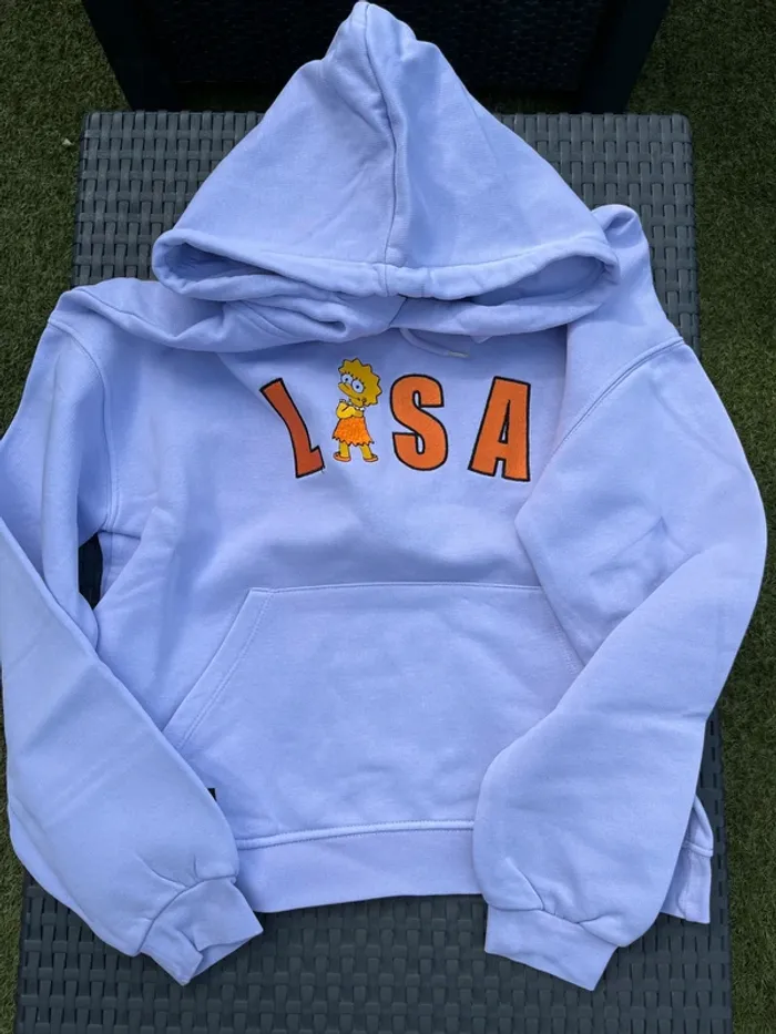 Sweat à capuche Les Simpson Lisa mauve - XS - photo numéro 4