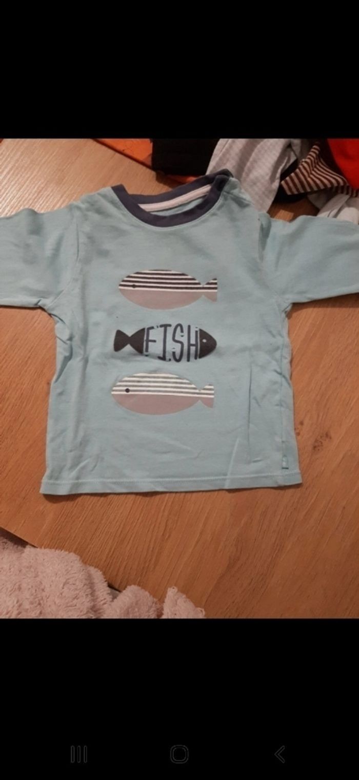 Lot de 8 t-shirt manches longues 12 mois - photo numéro 9