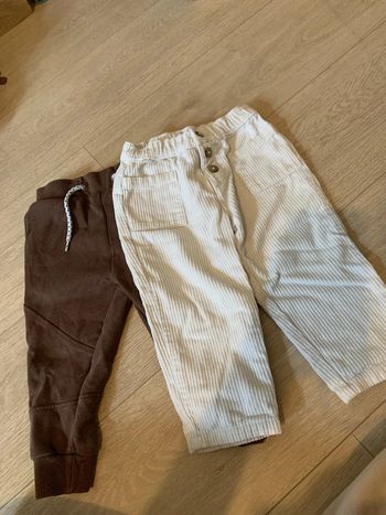 Lot 2 pantalons Mango/Vertbaude en 24mois
