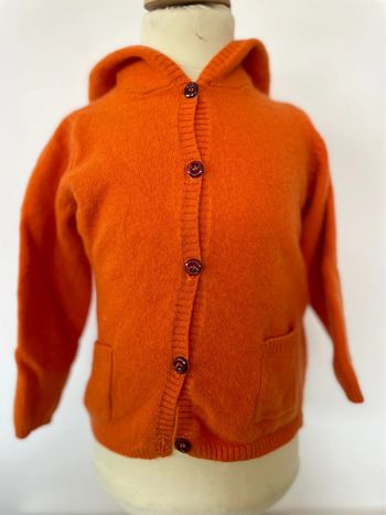 Gilet à capuche bébé orange