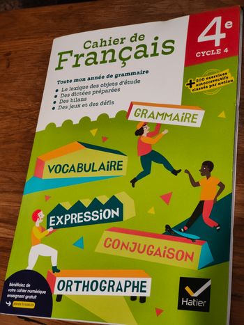 Cahier de français 4e - version enseignante corrigée