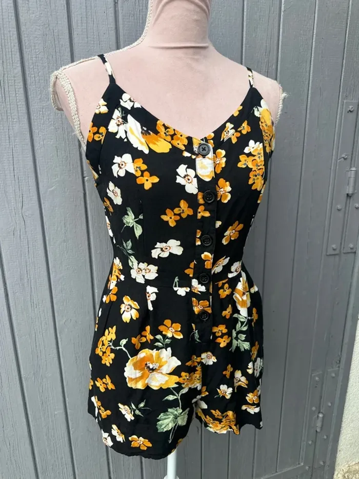 Combi-short coloré orange noir été fines bretelles Pimkie 34/XS - photo numéro 2