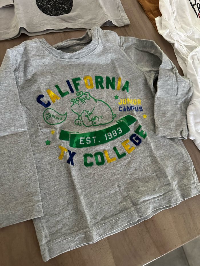 Lot de 5 T-shirts manches longues taille 18 mois - photo numéro 2