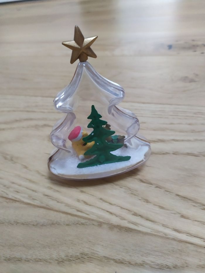 Lot de 3 boules de neige de Noël en forme de sapin - photo numéro 3