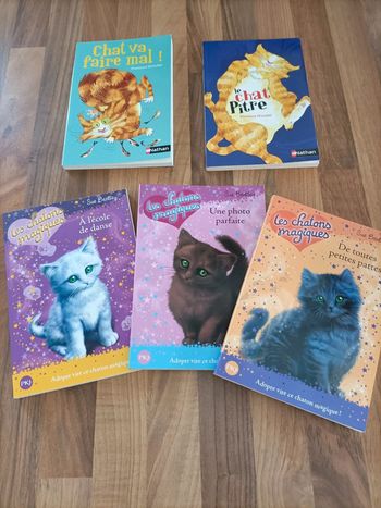 Lot livres neufs les chatons magiques (3) + chats (2)
