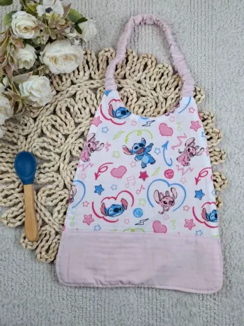 Bavoir élastique motif stitch