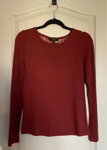 T-shirt manches longues bordeaux taille S